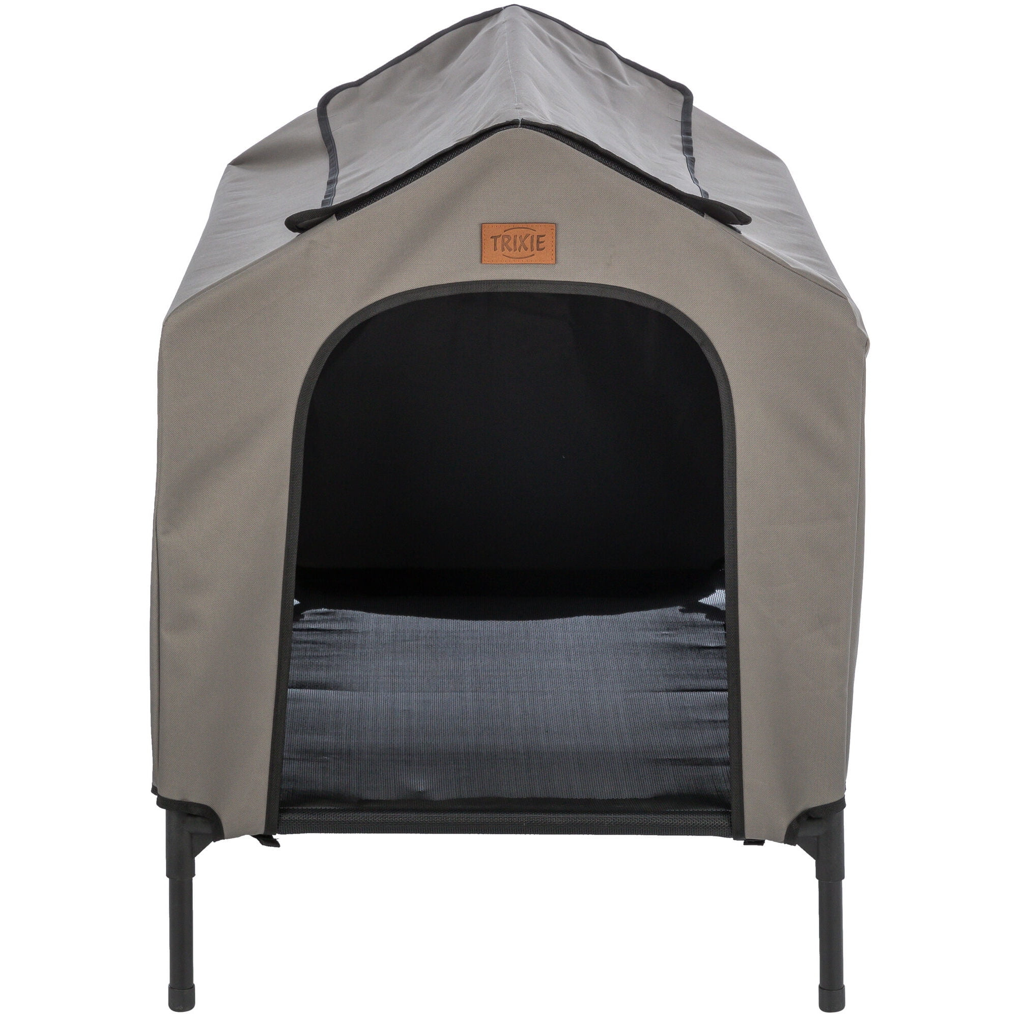 TRIXIE 2-in-1 Elevated Portable Dog House or Dog Cot & Tent for Small-Medium Dogs