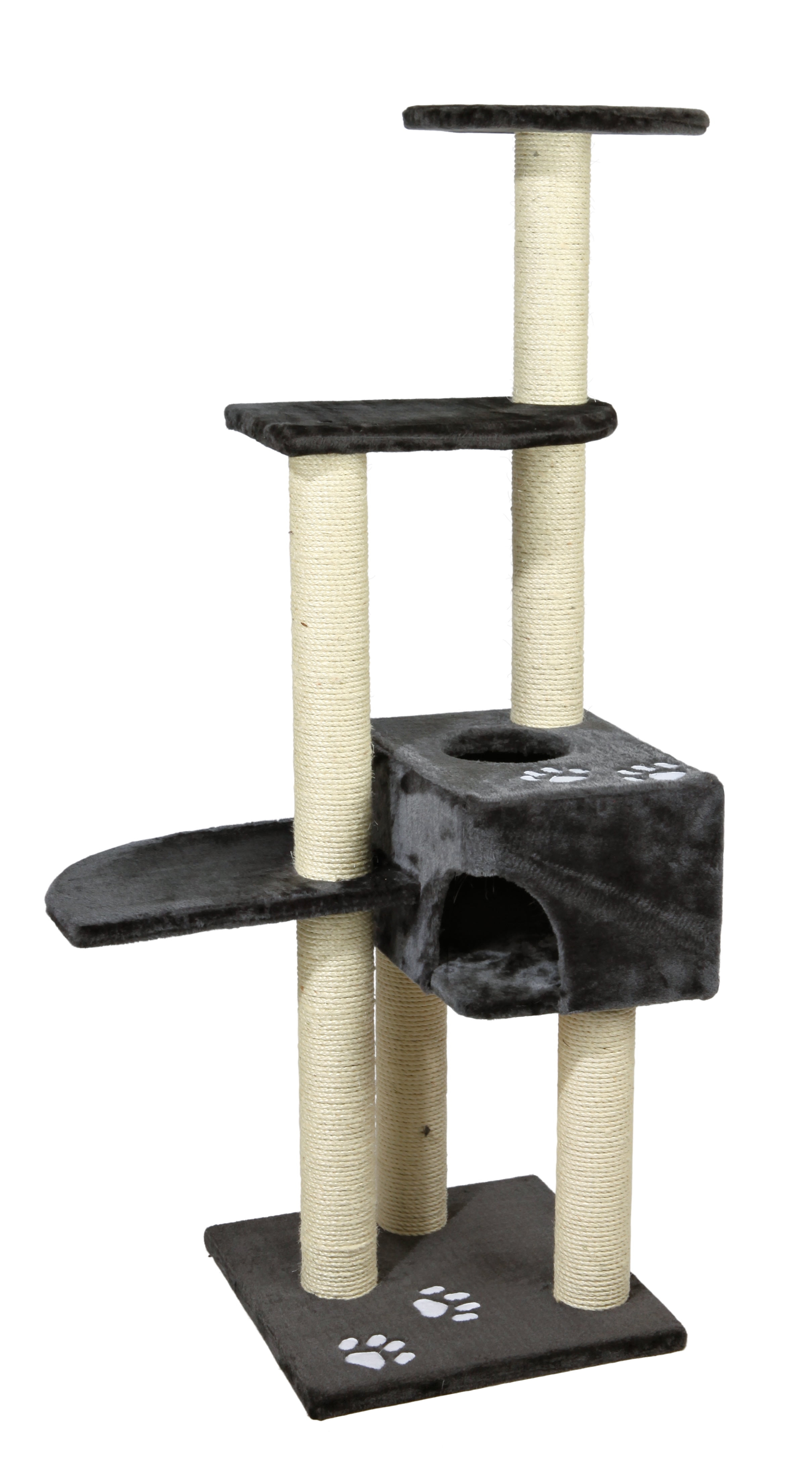 TRIXIE Alicante 56-in Cat Tower with Scratching Posts, Cat Tree with Condo and Platforms, Cat Playground
