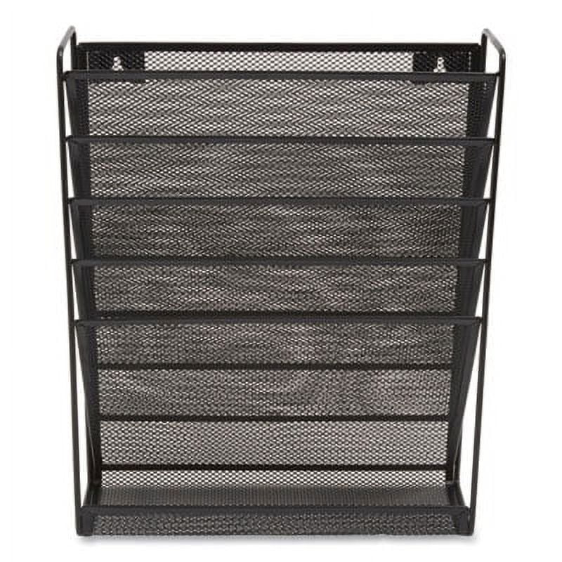 TRU RED 5-Pocket Mesh Letter Wall File Black (TR57582-CC)