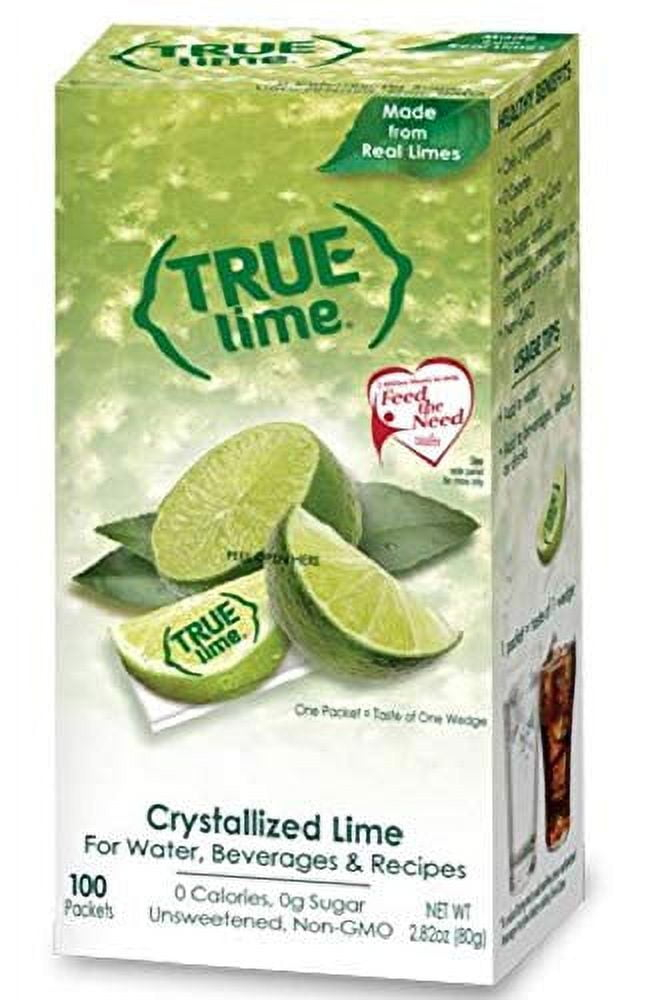 True Lime Crystallized Lime Packets for Water, Tea & Beverages