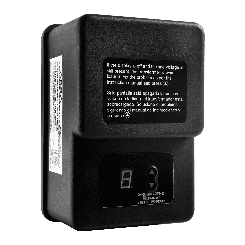 TS200 200W AC 120V Step Down Low Voltage Transformer with Digital Timer IP65 Waterproof