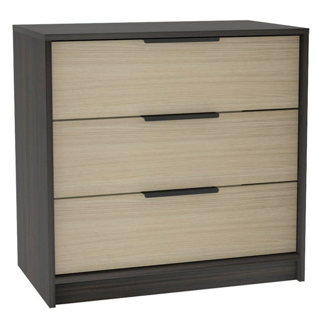 TUHOME Kaia 3 Drawers Dresser Engineered Wood Dressers in  Multi-color