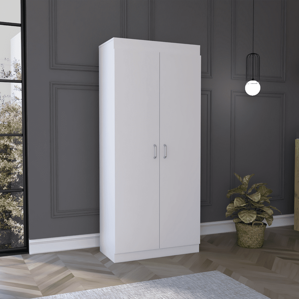 TUHOME Varese Pantry Cabinet Engineered Wood Pantries in  White