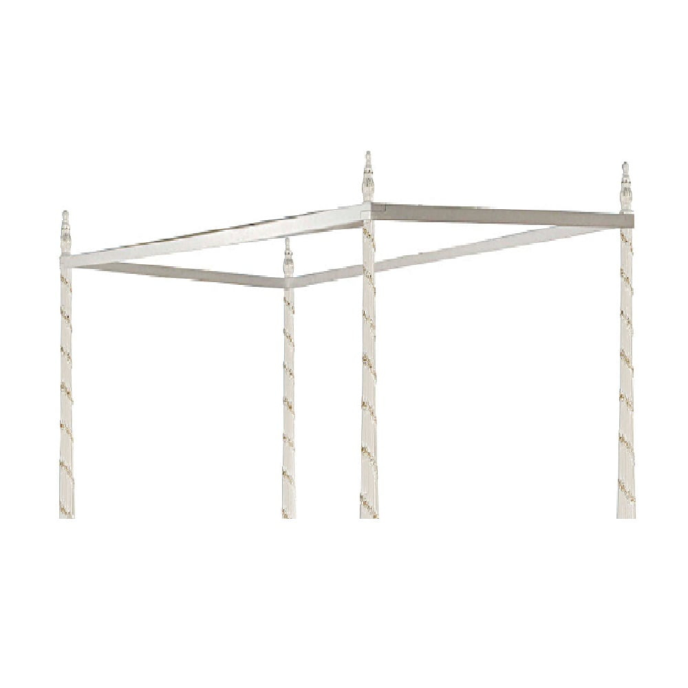 ACME Pearl Twin Bed Canopy, Pearl White Finish