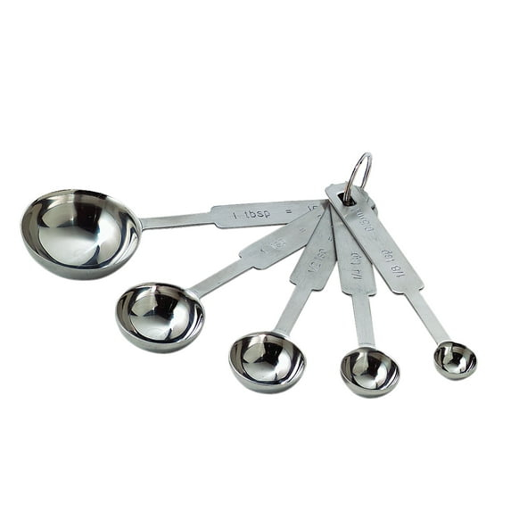 TableCraft H722A 5-Piece Stainless-Steel Measuring-Spoon Set