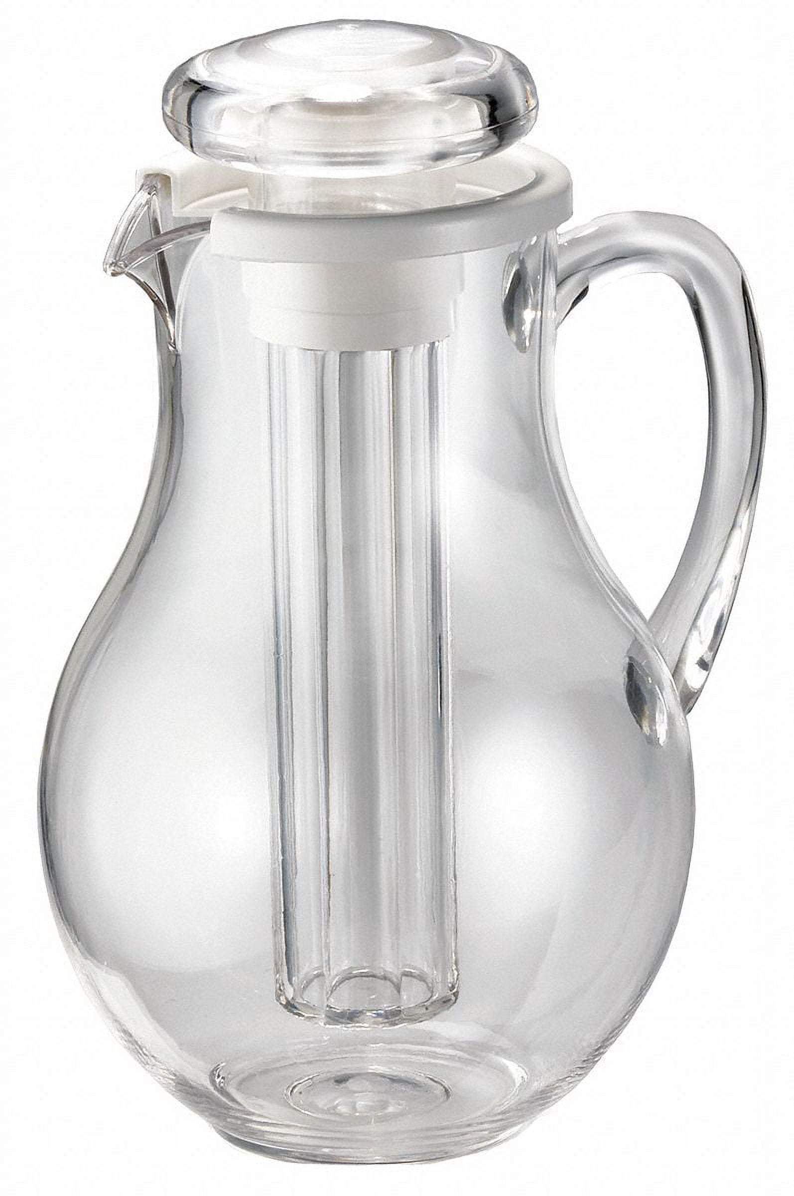Tablecraft Pitcher w/Ice Core,3 qt,Clear 328