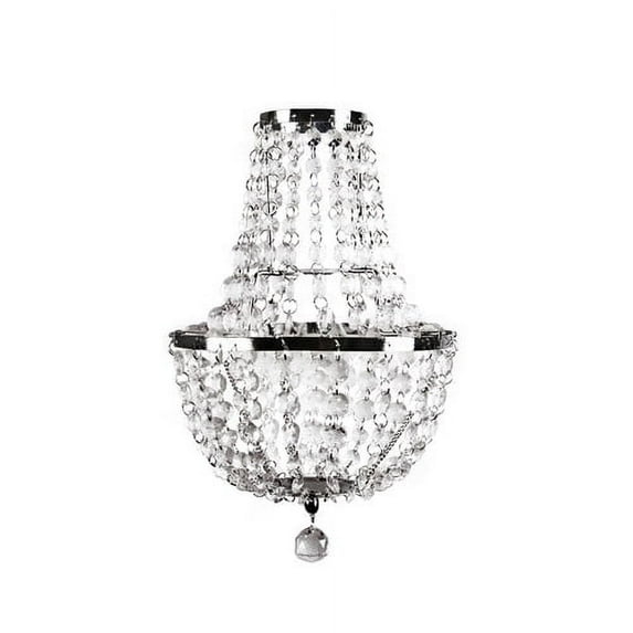 Tadpoles Faux-Crystal & Chrome Pendant Light Shade, Chandelier Style