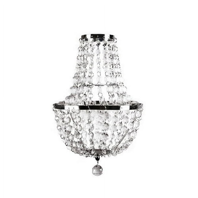 Tadpoles Faux-Crystal & Chrome Pendant Light Shade, Chandelier Style