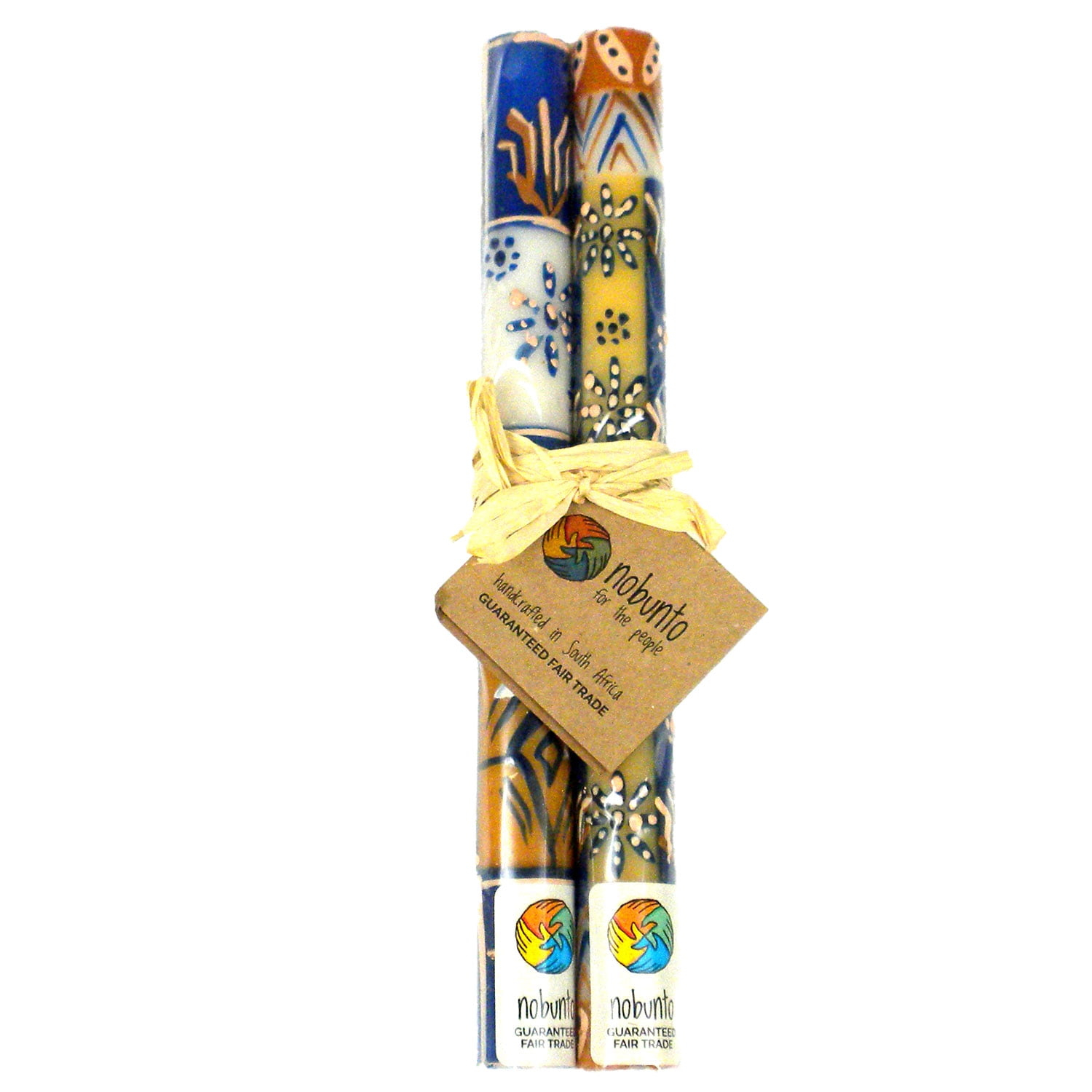 Tall Hand Painted Candles Three in Box Durra Design Nobunto