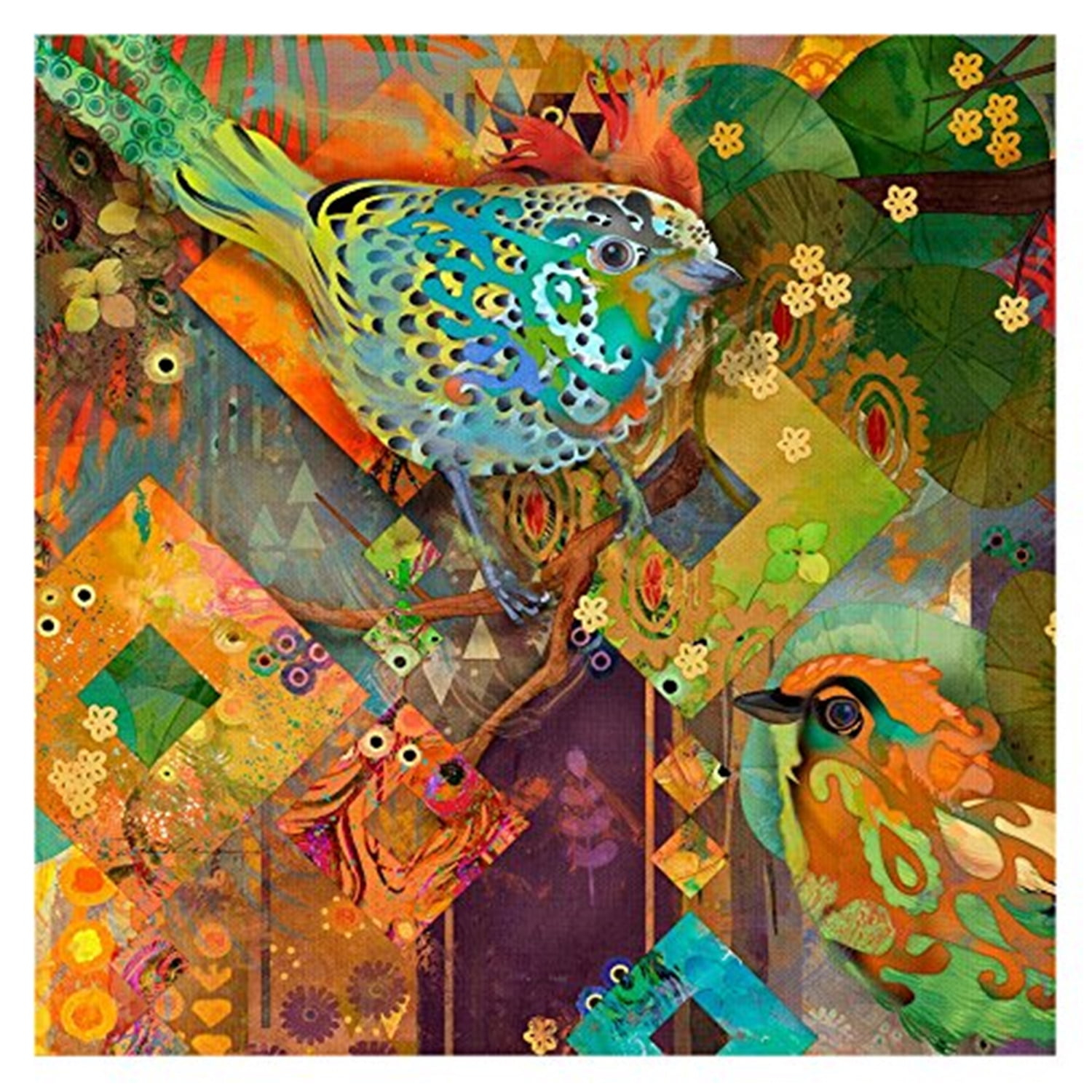 Tanager Birds Painting Print on Wrapped Canvas