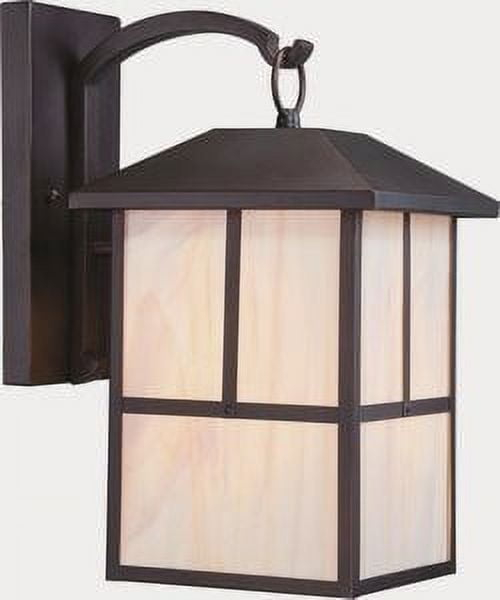 Tanner 1 LT 10" Outdoor Wall Fixture w/ Honey Stained Glass