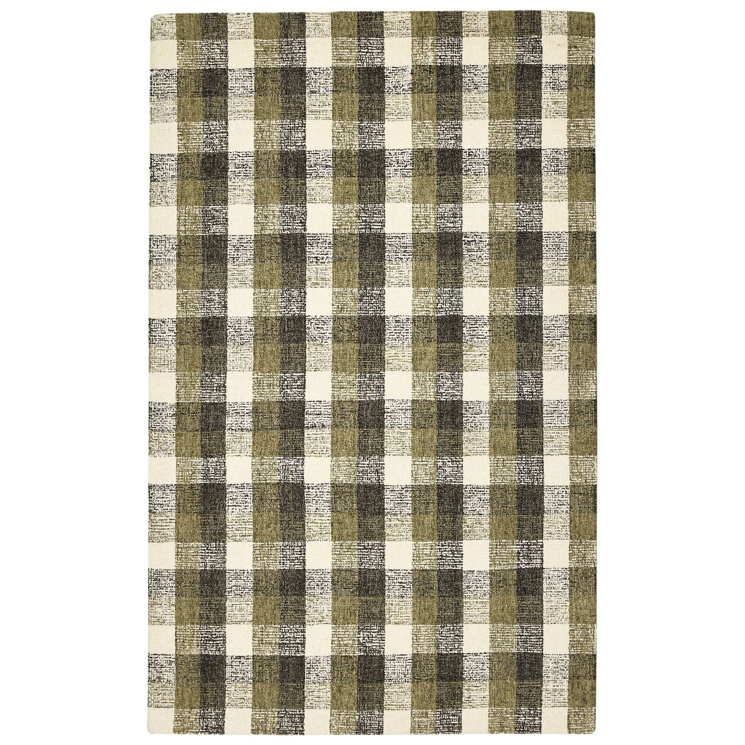 Amer Rug TRA53656 Tartan Brown Hand-Tufted Area Rug - 3 ft. 6 in. x 5 ft. 6 in.