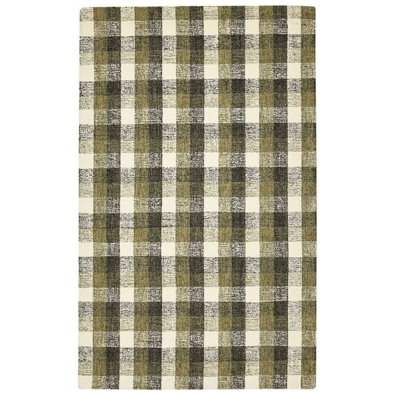 Amer Rug TRA53656 Tartan Brown Hand-Tufted Area Rug - 3 ft. 6 in. x 5 ft. 6 in.