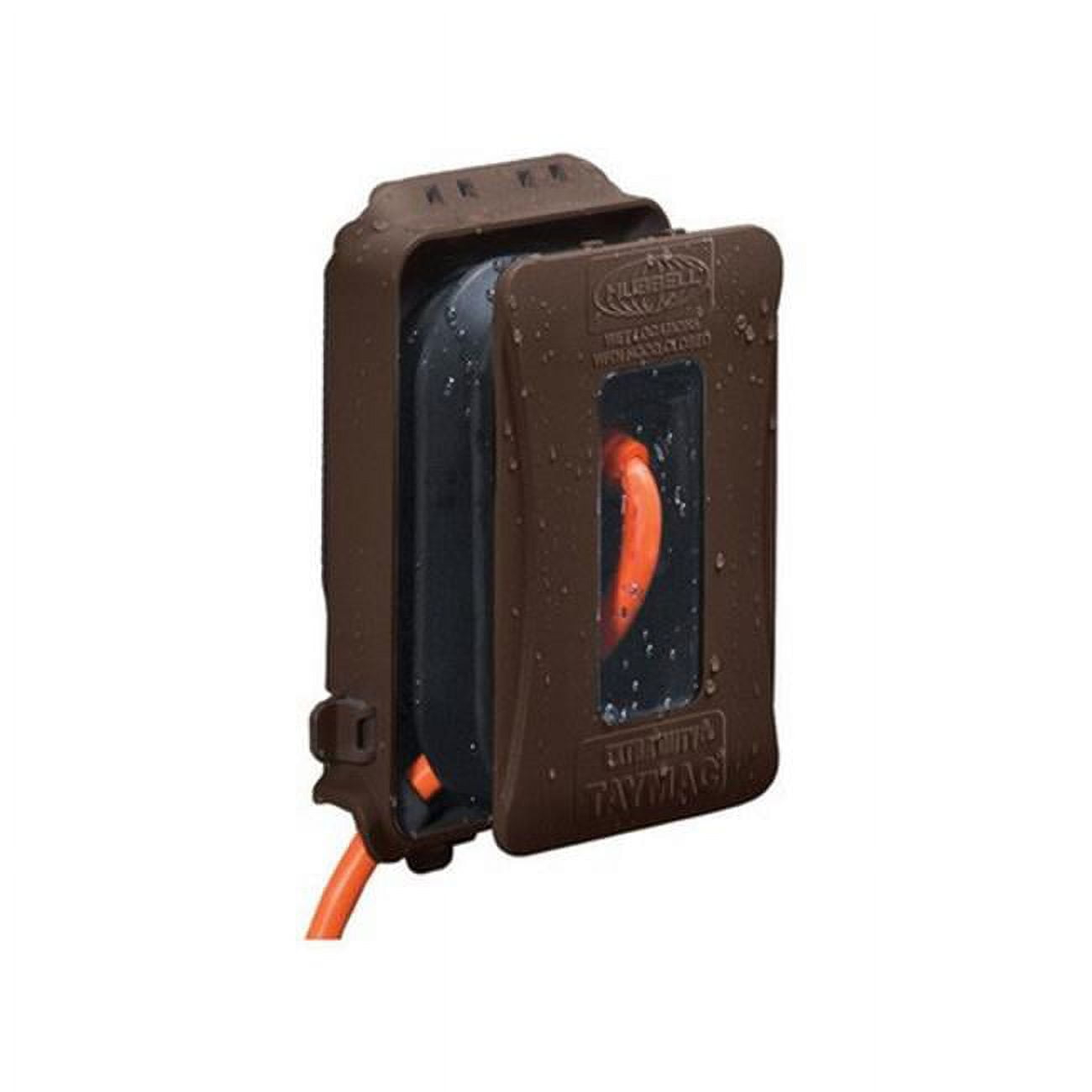 TayMac Single Gang Rectangular Polycarbonate Bronze Expandable Outdoor Box Cover