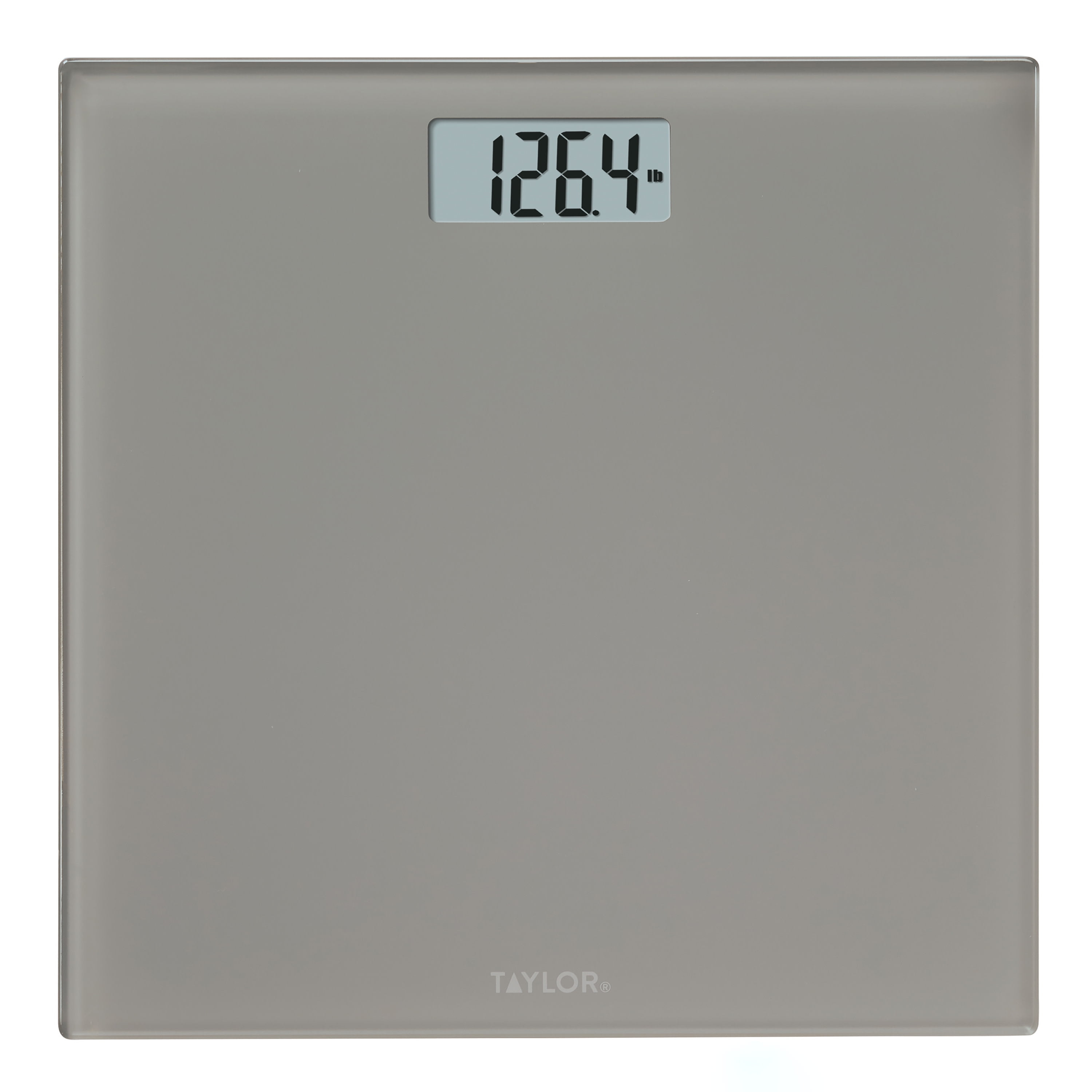 Taylor 11.0" x 11.0" Digital Glass Body Weight Scale Battery Powered, FSA HSA Eligible, 350 lb Capacity, Gray