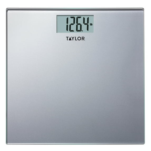 Taylor Digital Glass Bathroom Scale with Silver Finish