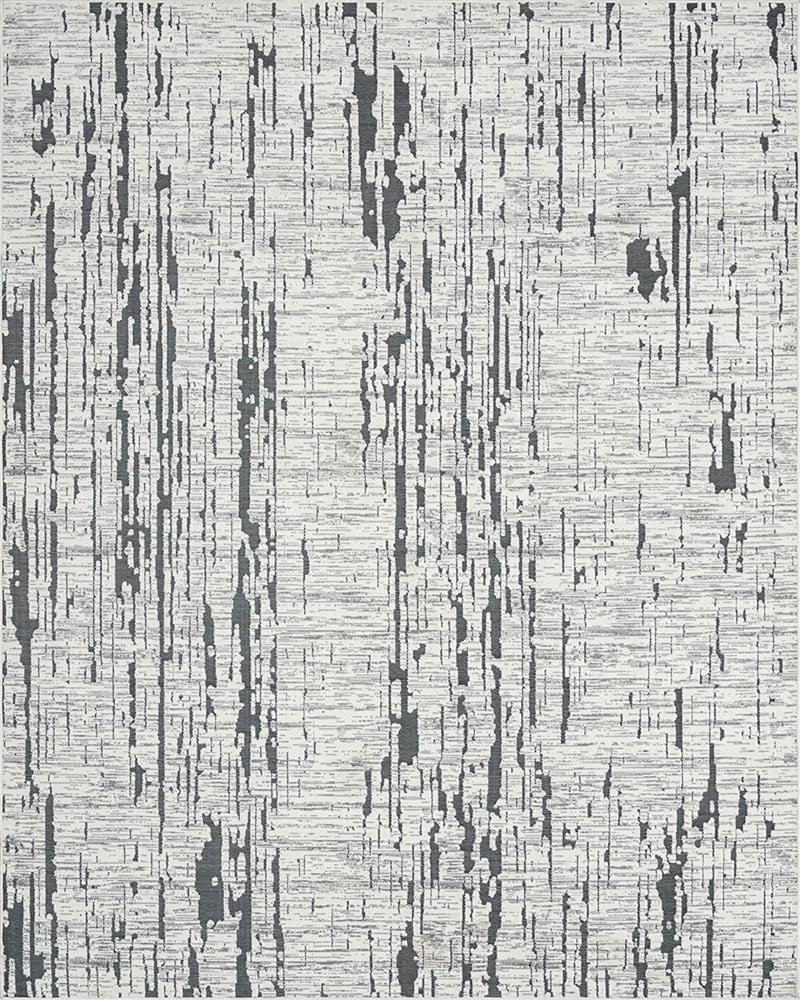 Tayse Breeze Area Rug BRZ1203 Contemporary Black Outdoor Banded 5' 3" x 7' 3" Rectangle