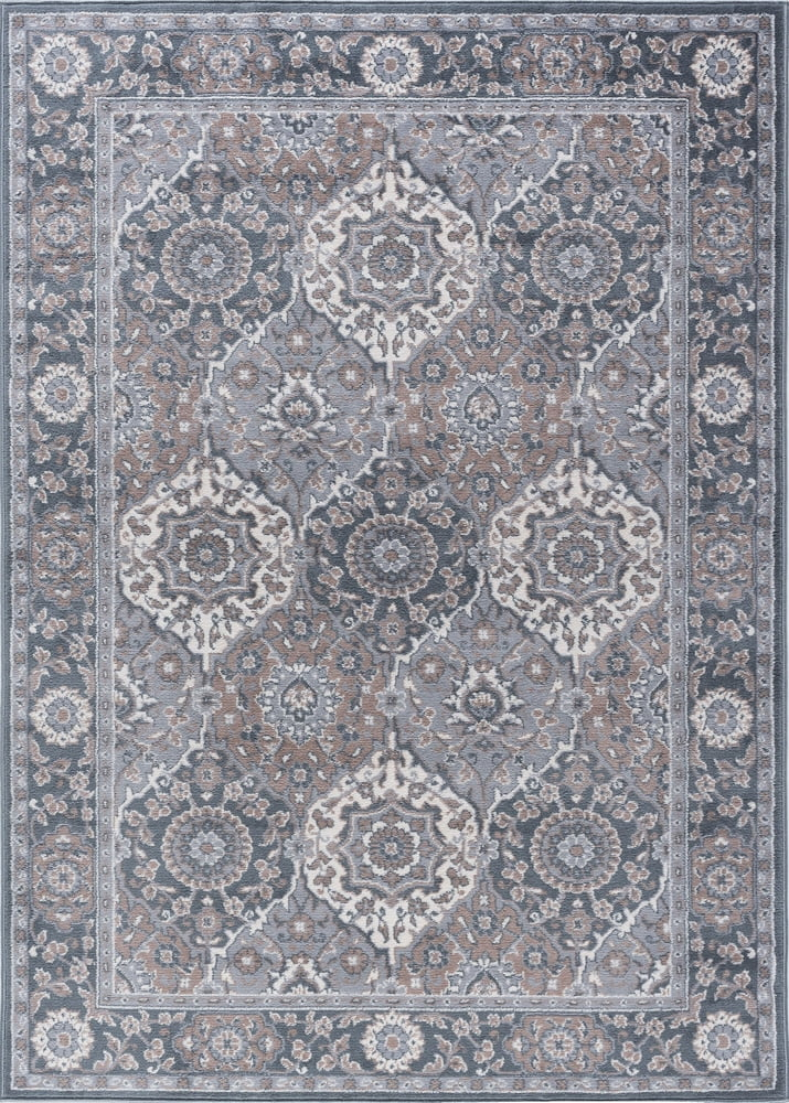 Tayse Madison Area Rug MDN3609 Traditional Gray Garland Repeat 2' x 3' Rectangle