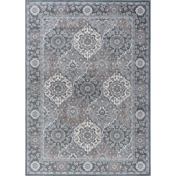 Tayse Madison Area Rug MDN3609 Traditional Gray Garland Repeat 2' x 3' Rectangle