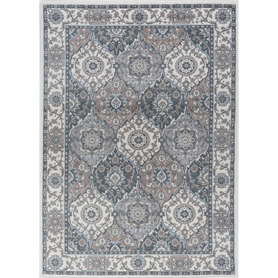 Tayse Madison Area Rug MDN3617 Traditional Cream Half-Brick Repeat 2' x 3' Rectangle