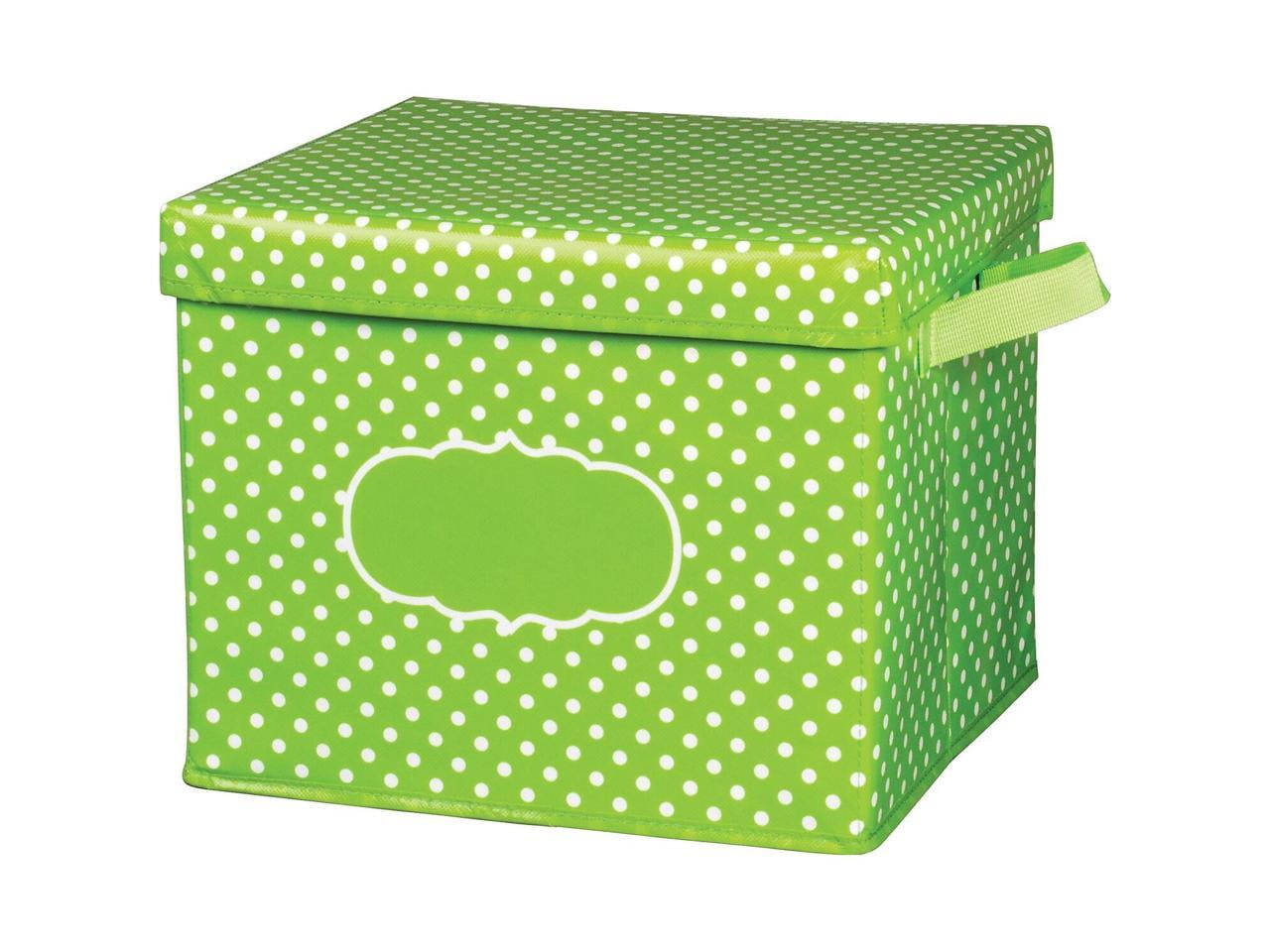 Teacher Created Resources Lime Polka Dots Storage Box