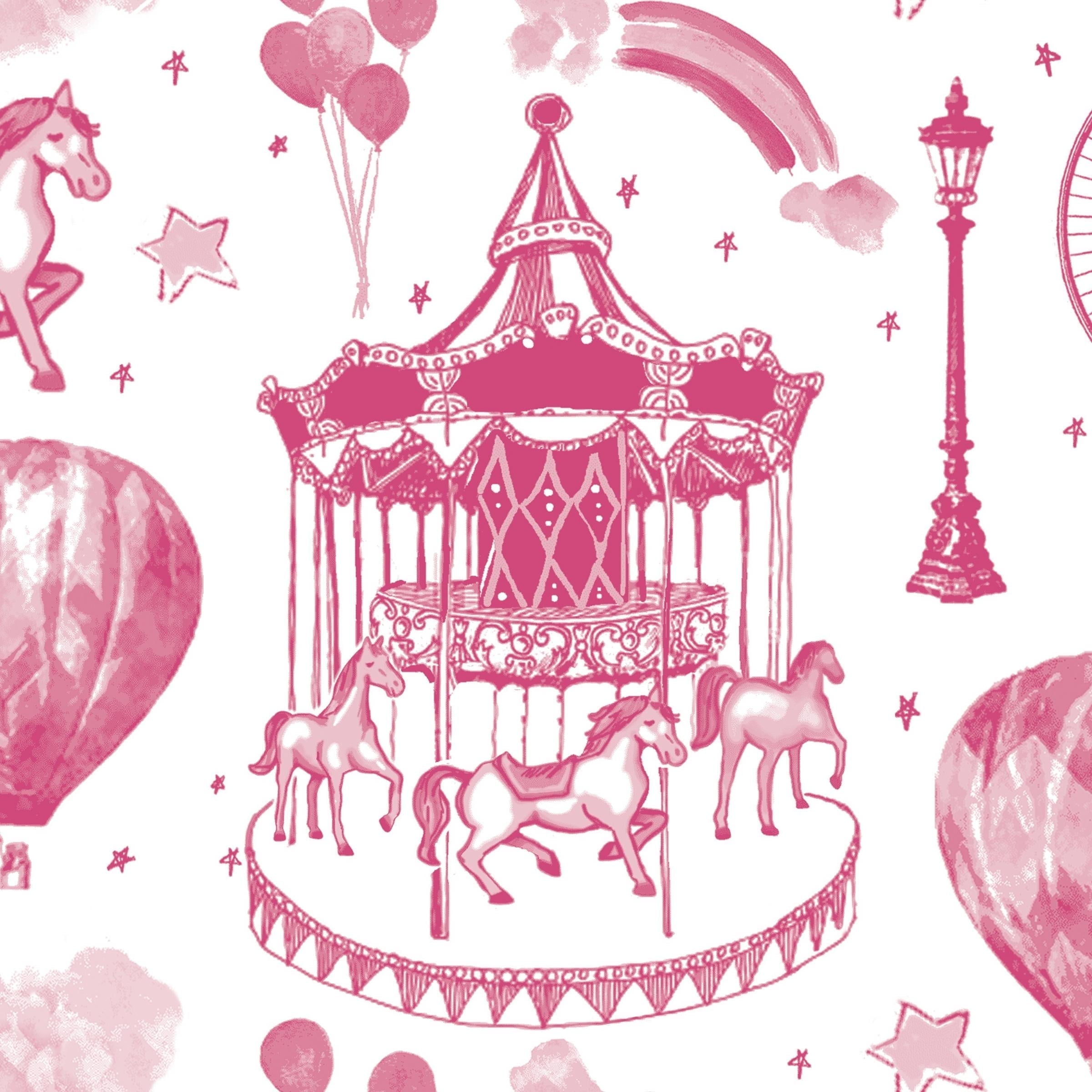 Tempaper Carnival Toile Peel and Stick Wallpaper Border, 6" x 15