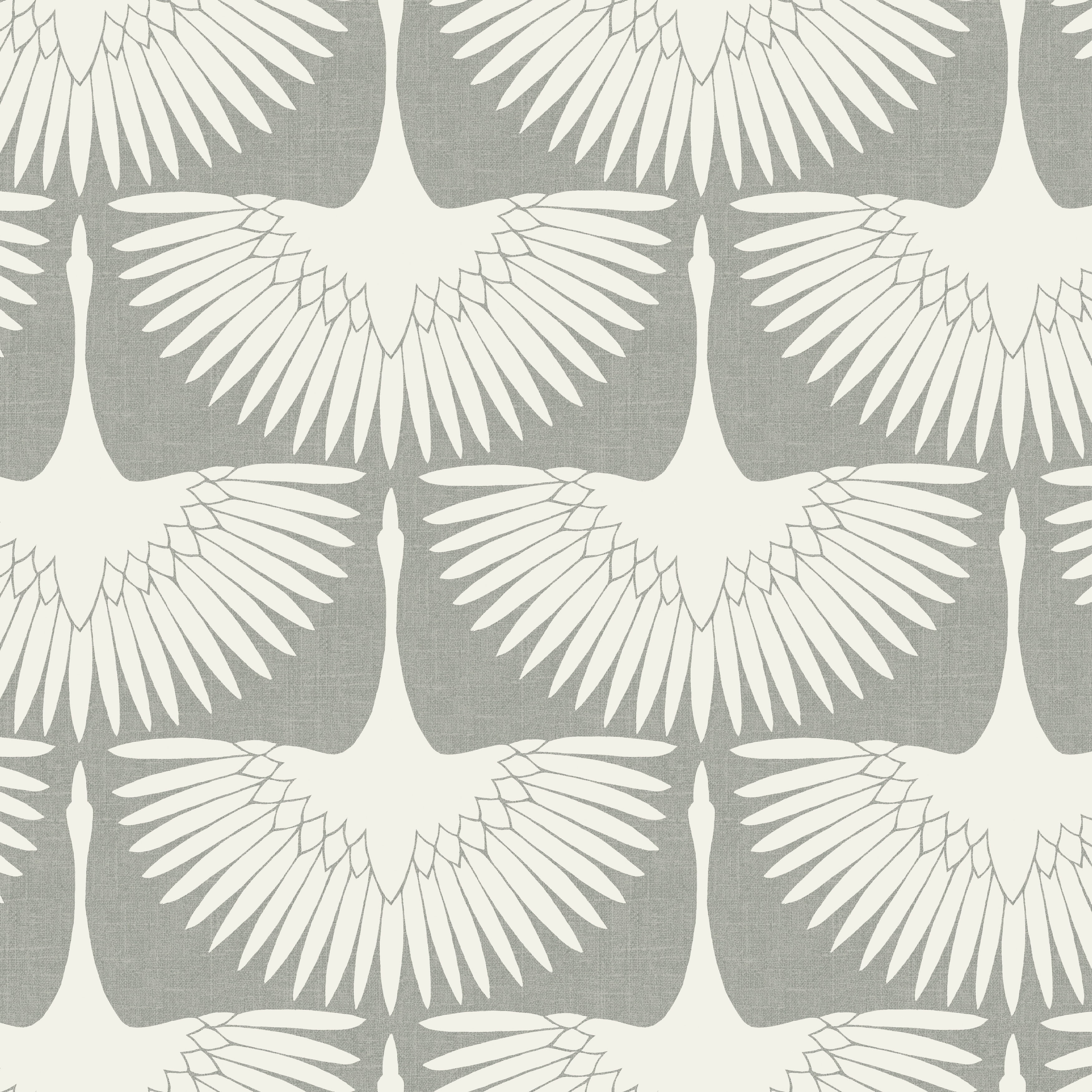 Tempaper x Genevieve Gorder Feather Flock Chalk Peel and Stick Wallpaper, 20.5" x 16.5'