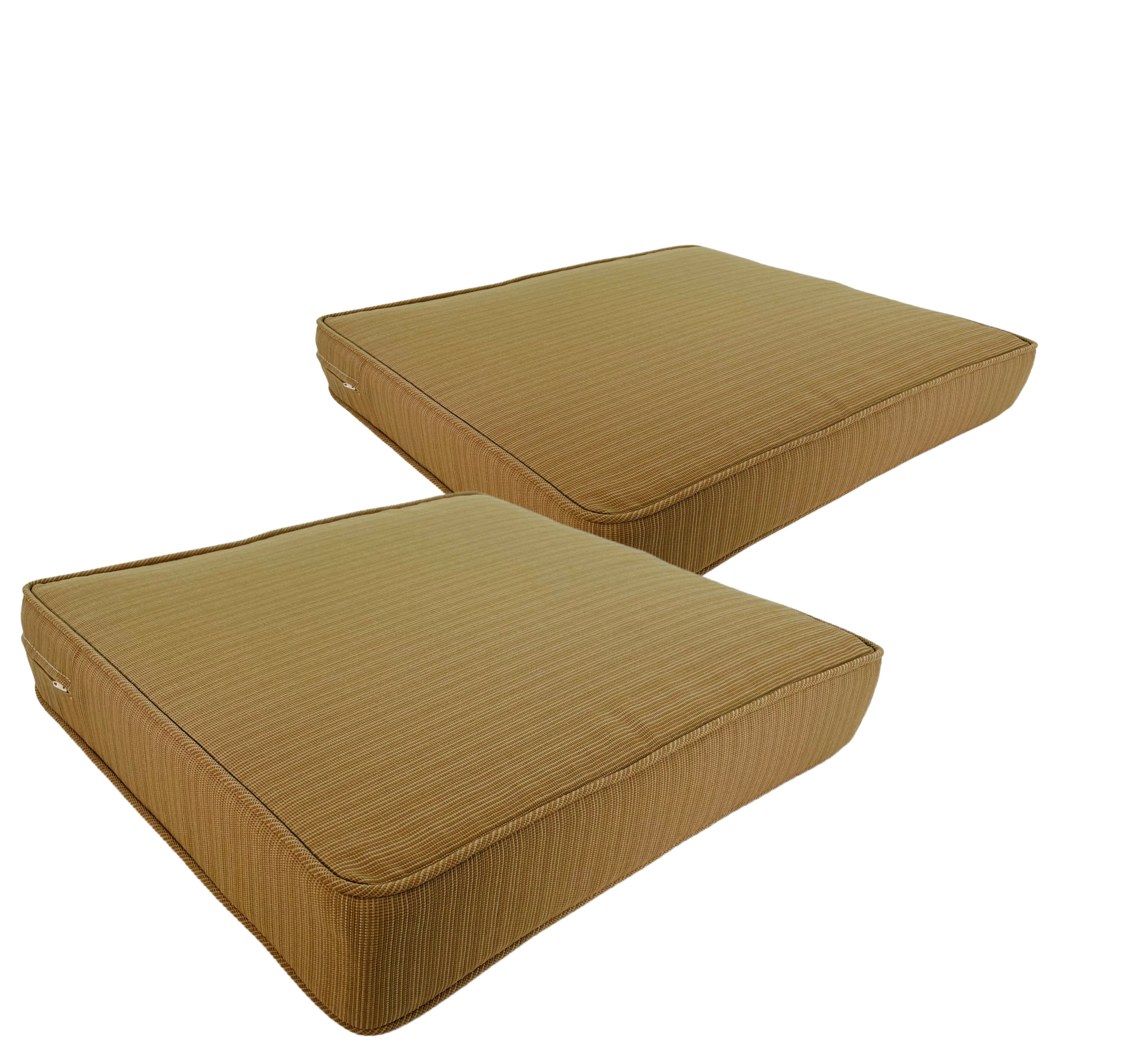 Tempo Outdoor Dining Seat Cushion Square Set of 2 Taupe Brown