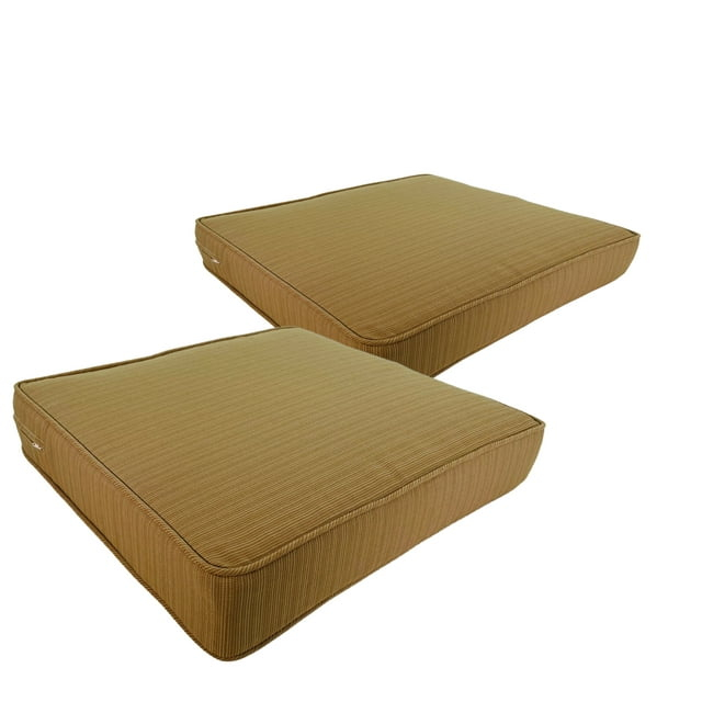 Outdoor Dining Seat Cushion Square Set of 2 Taupe
