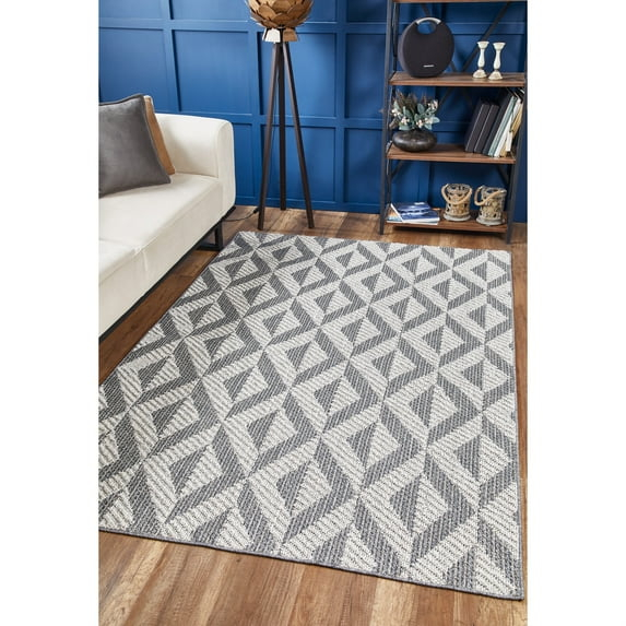 Terrace 6759 Grey Illusion Area Rug, Size - 4' x 5'9"