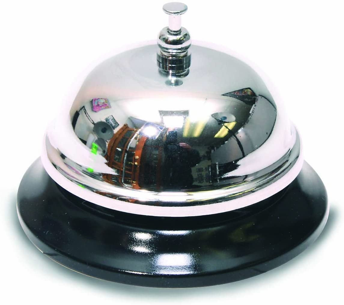 Chrome Finish All-Metal Call Bell with Non-Slip Base