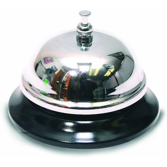 Chrome Finish All-Metal Call Bell with Non-Slip Base