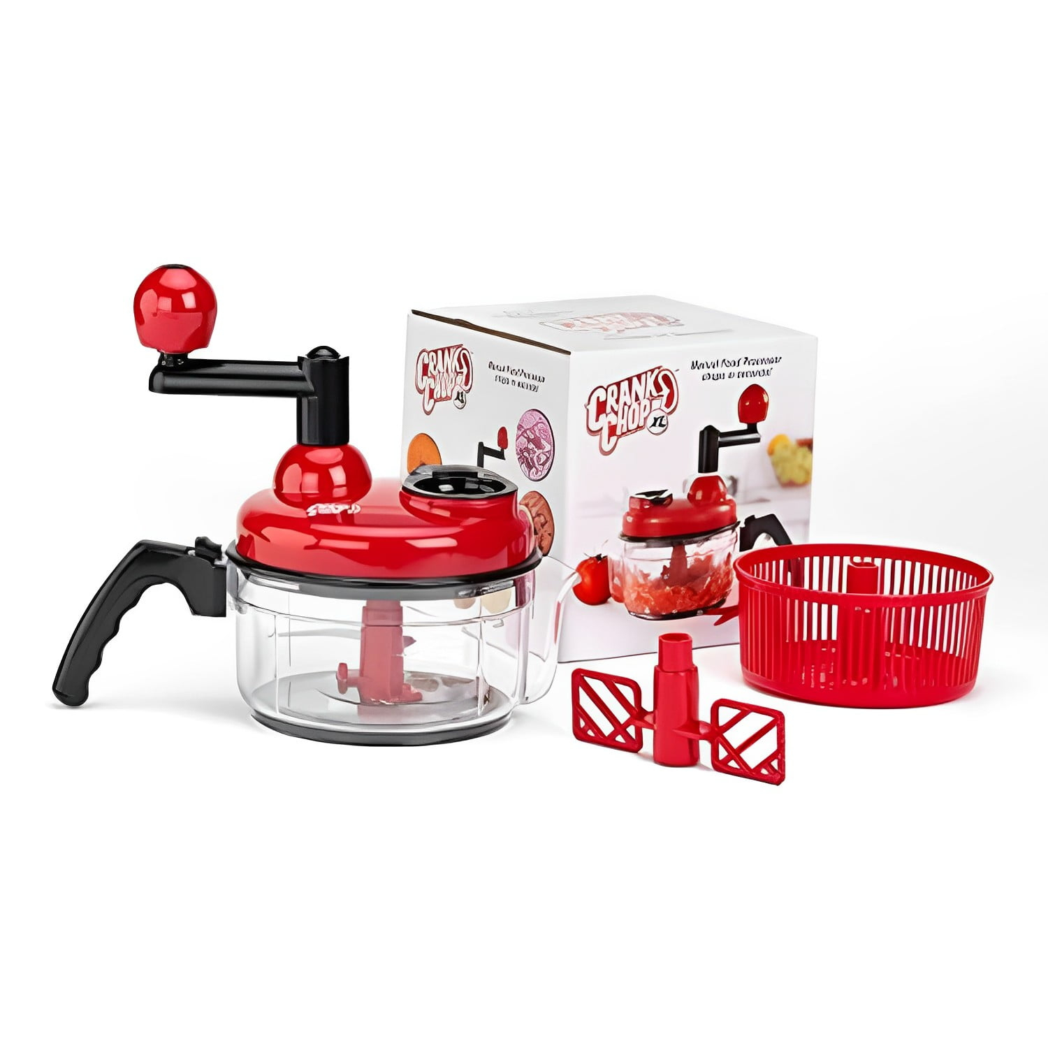 The Crank Chop Food Chopper and Processor XL, The Best Vegetable Chopper for Homemade Salsa and Dicing Ingredients Perfectly