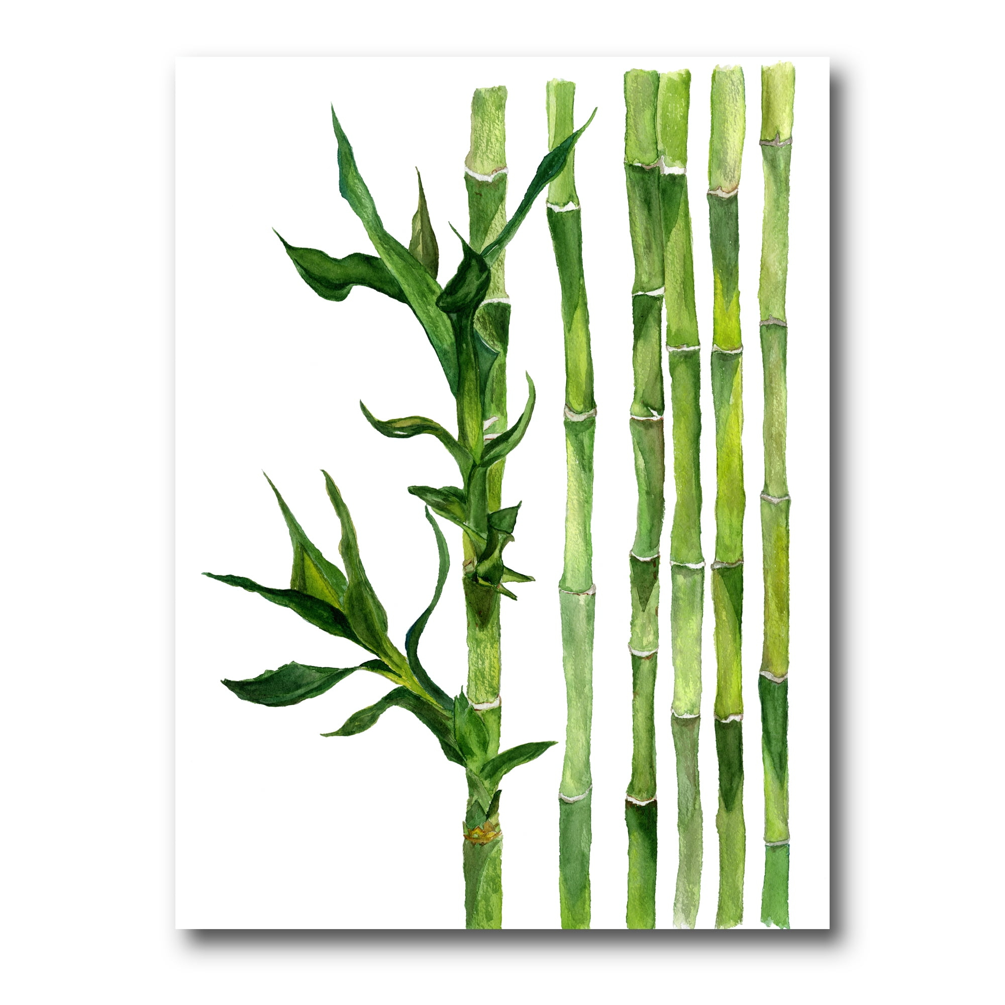 The Forest of Bamboo Branches III 8 in x 12 in Painting Canvas Art Print, by Designart