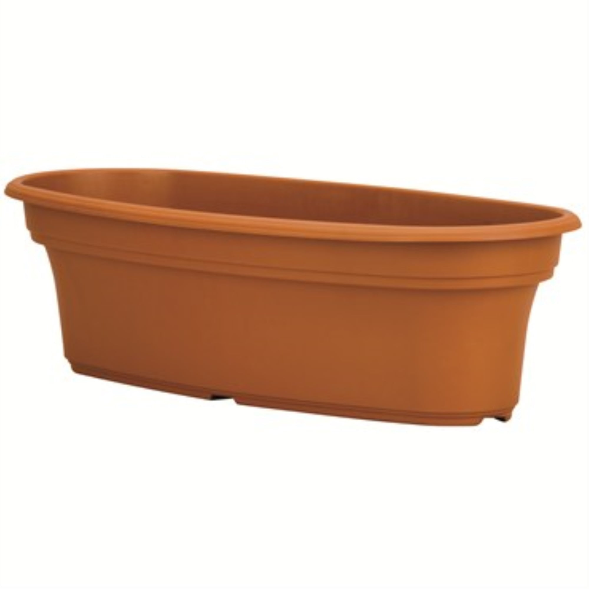 The HC Companies Panterra Oval Plastic Outdoor/Indoor Planter, Clay Colored, 12in