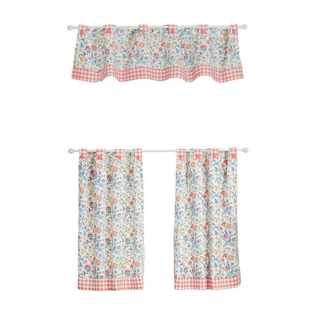 The Pioneer Woman Mazie 3-Piece Floral Tier & Valance Set