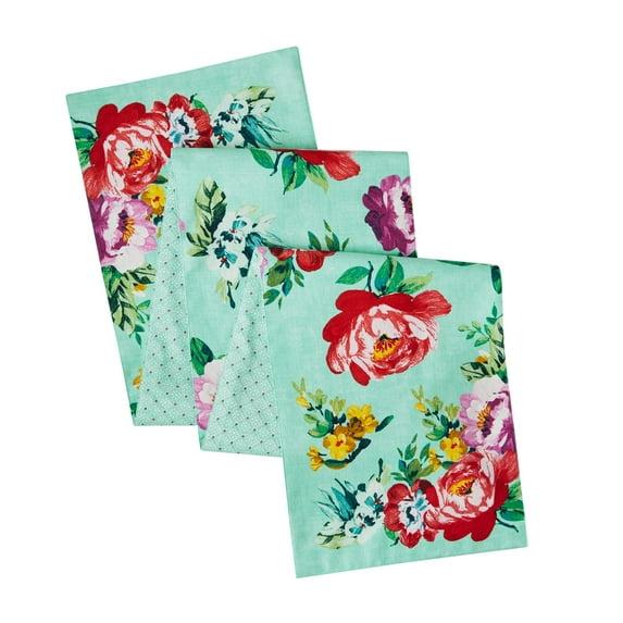 The Pioneer Woman Sweet Romance Table Runner, Red, 14"W x 90"L