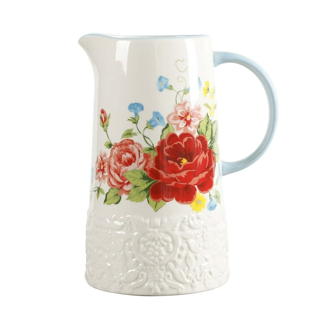 The Pioneer Woman Sweet Rose White 2.1-Quart Pitcher