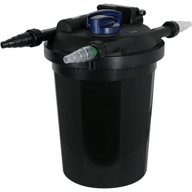 The Pond Guy AllClear G2 Bio Pressure Filter & Ultraviolet Light Clarifier with Backflush System, Pressurized External UVC Biological & Mechanical Filtration, Koi Fish Water Garden, All Clear 2000