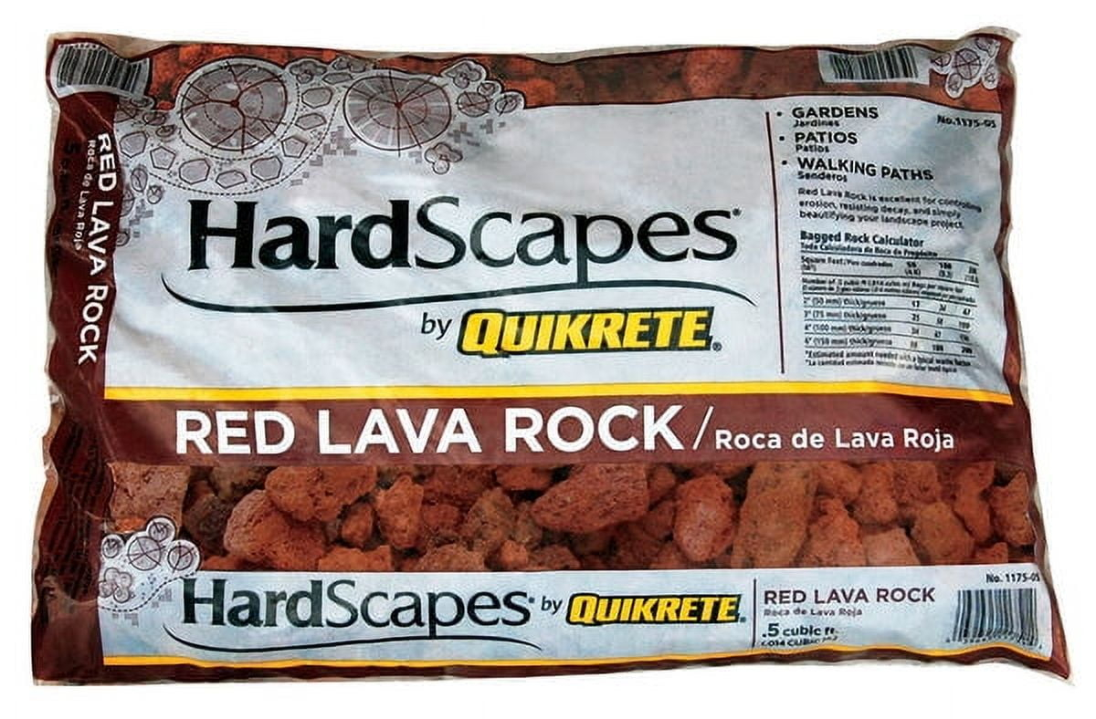 The Quikrete 1175-05 0.5 cu. ft. Red Lava Rock Hardscapes