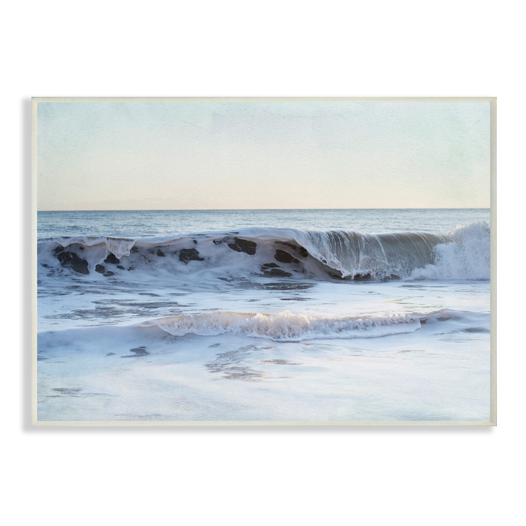 The Stupell Home Decor Collection Coastal Evening Beach Cresting Wave Photograph Wall Plaque Art, 10 x 0.5 x 15