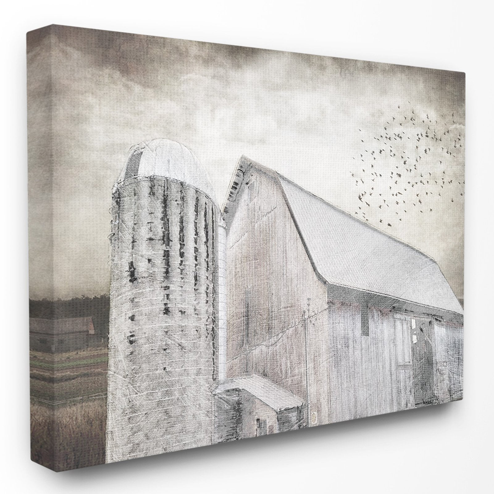The Stupell Home Decor Collection Farm Grainhouse and Barn Wall Art