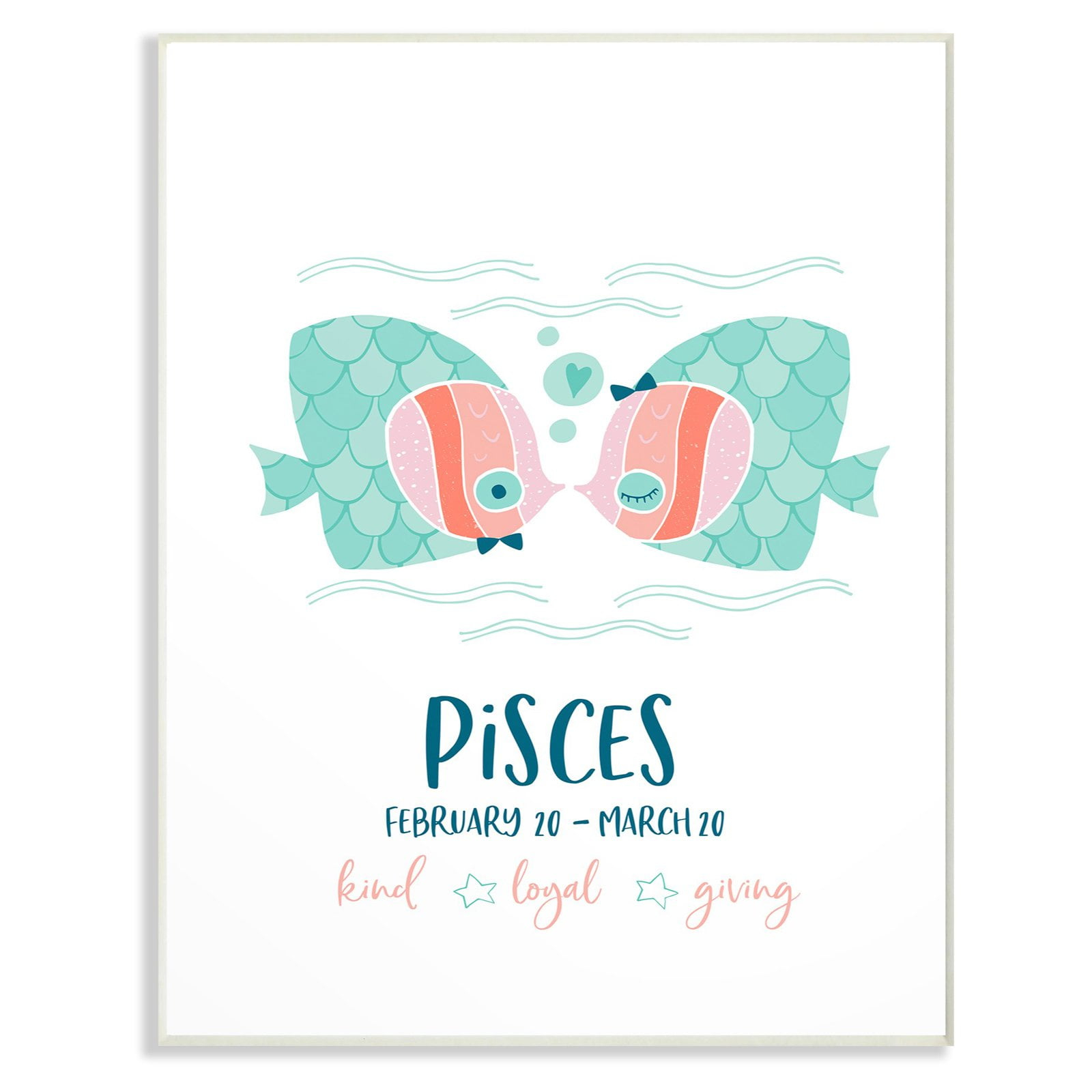 The Stupell Home Decor Collection Fun Modern Zodiac Pisces Fish Wall Art
