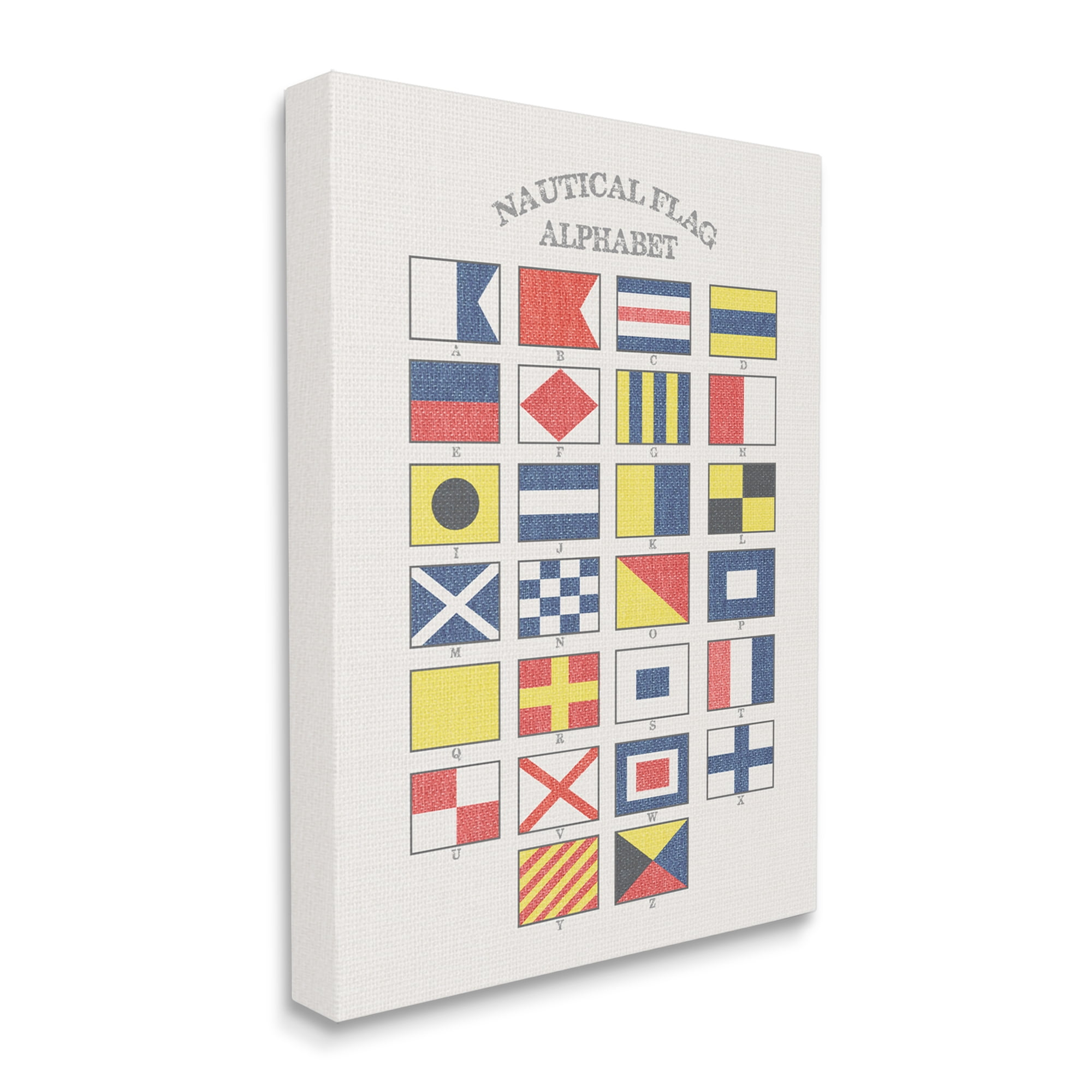 The Stupell Home Decor Collection Nautical Flag Alphabet Wall Art