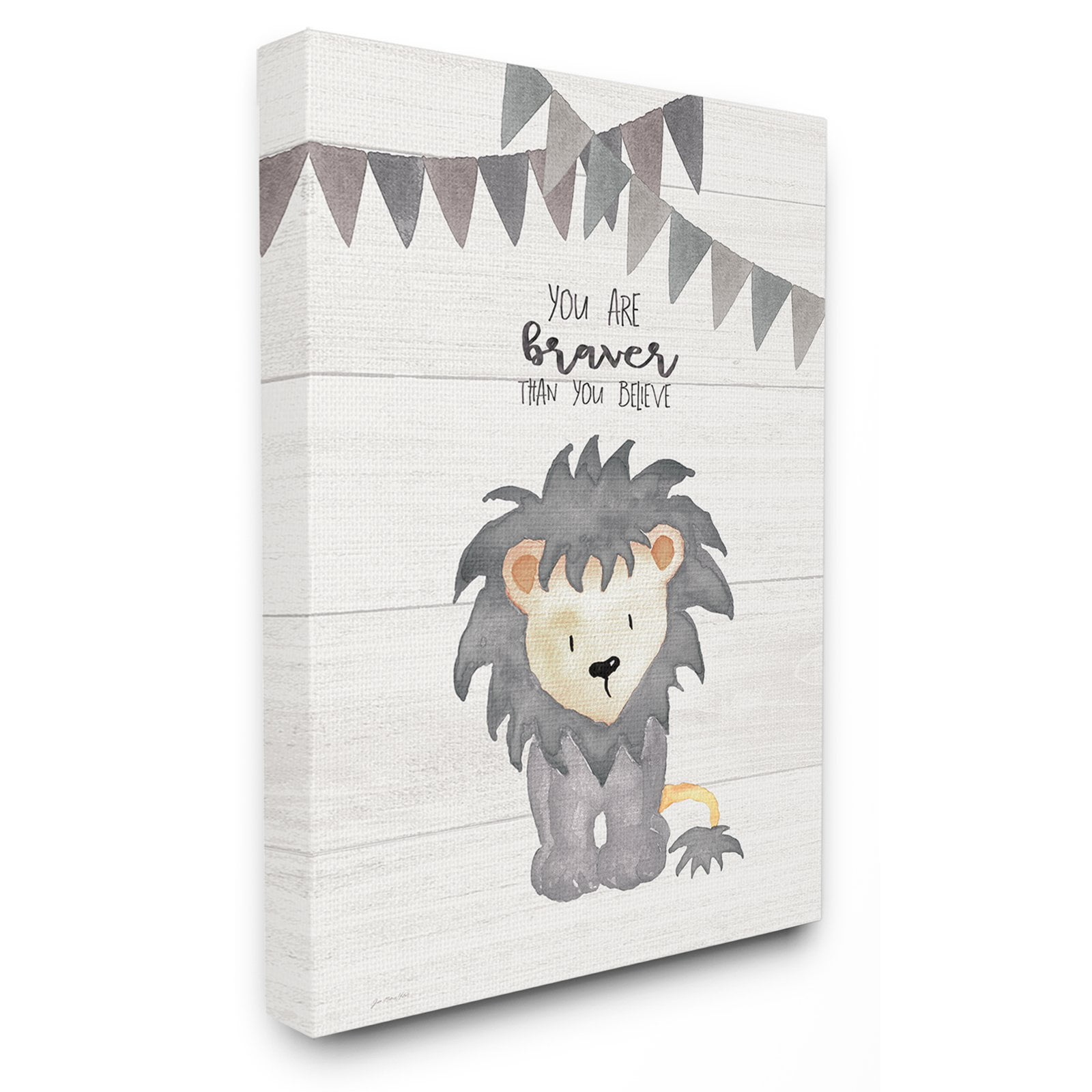 The Stupell Home Decor Collection The Kids Room by Stupell You Are Braver Lion Wall Art