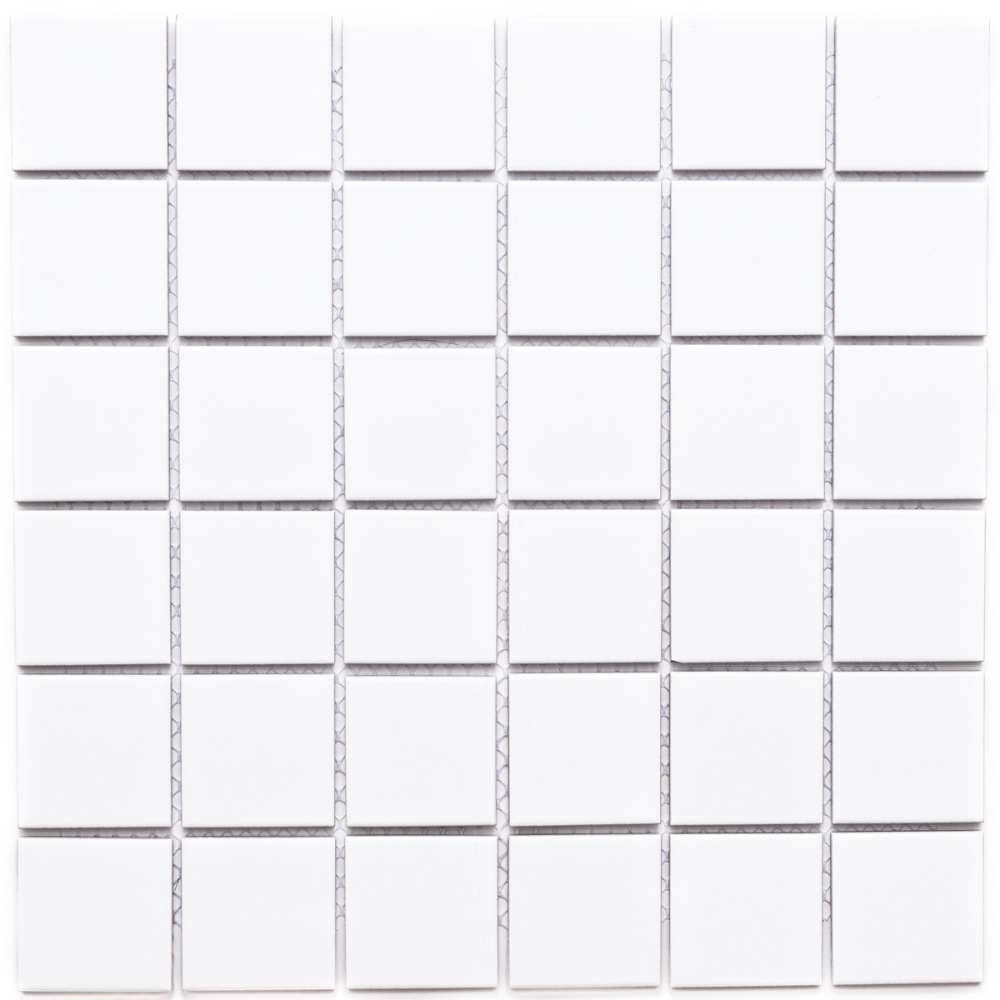 The Tile Life Cube White 2" x 2" Porcelain Mosaic Tile, 1 Sheet (1 Sq. ft.)