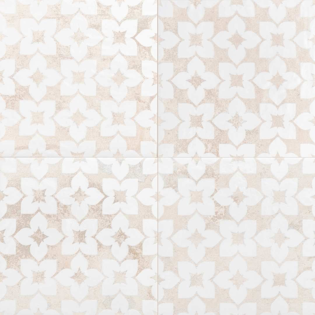 The Tile Life Phlox 8x8 White Porcelain Floor and Wall Tile - 1 Sample