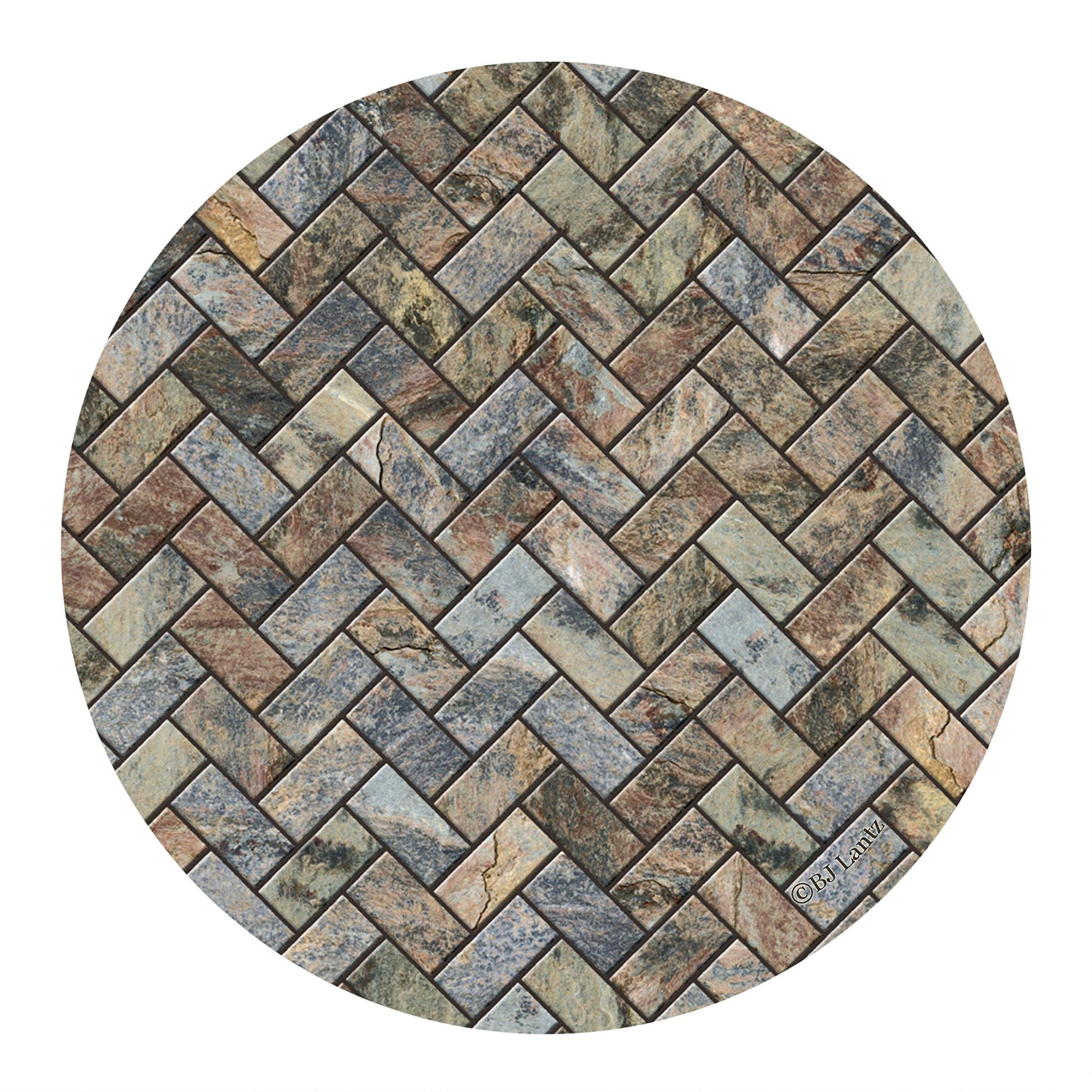 Thirstystone "Stone Herringbone" 4-Pack Natural Sandstone Coasters