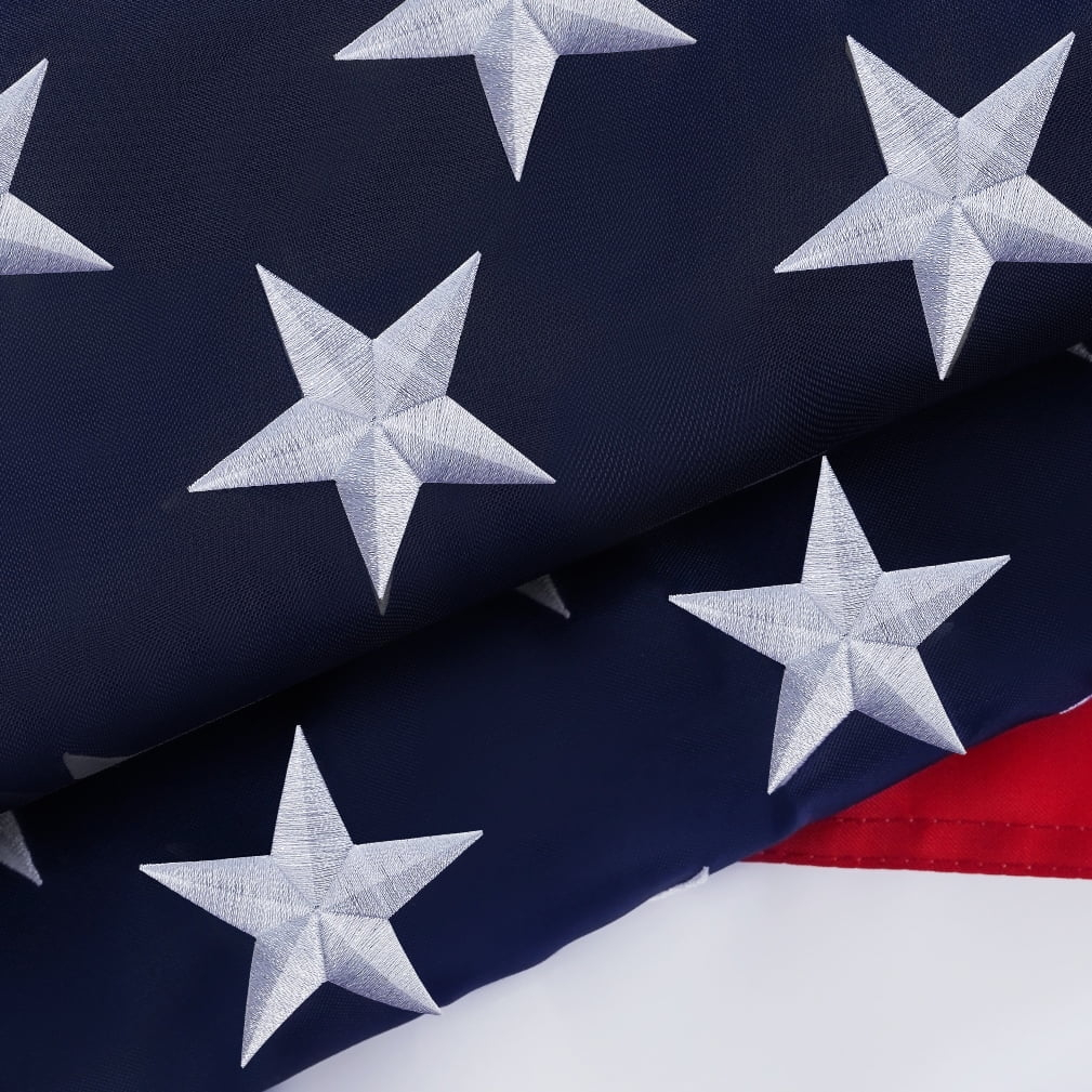 American Flag 6x10 ft: Long Lasting US Flag, Heavy Duty Nylon, Embroidered Stars, Sewn Stripes, Brass Grommets, UV Protection Perfect for Outdoors! USA Flag