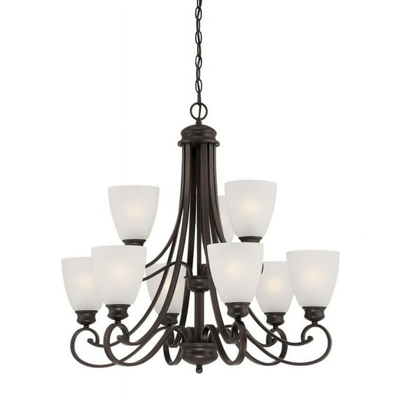 Thomas Lighting TK0018704 9x60W 120V Haven Chandelier, Espresso